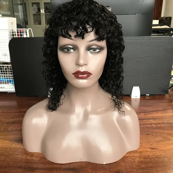 Factory wholesale cheap curly bob human hair wig, curly bob wigs for black women, human hair glueless bob wigs