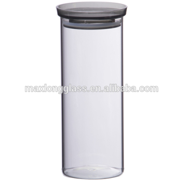 Wholesale Borosilicate Glass storage jars jars with plastic lid, 900ml