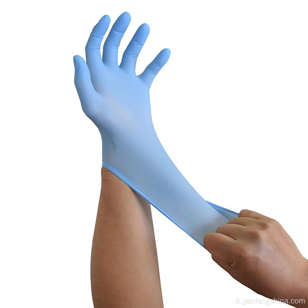 Disposable examen médical résistance aux gants en nitrile