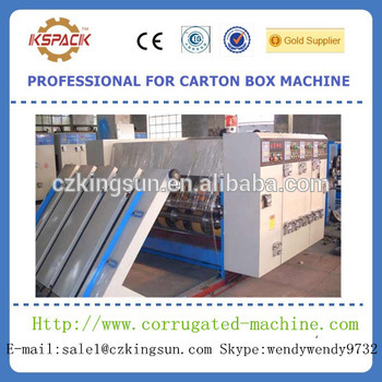 Semiautomatic chain feeding corrugated board water ink printer slotter die-cutter machinery