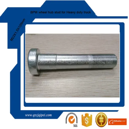 BPW wheel hub stud for Heavy duty truck