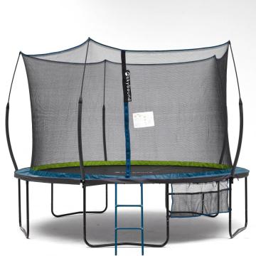 Trampolín 12 pies sin manantial con almohadilla de resorte azul doble