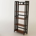 Wooden Folding 5 Shelf Bookcase