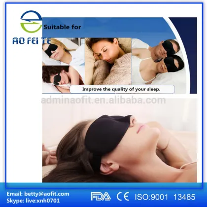 Airline sleeping satin eye mask with ear plug ST7078