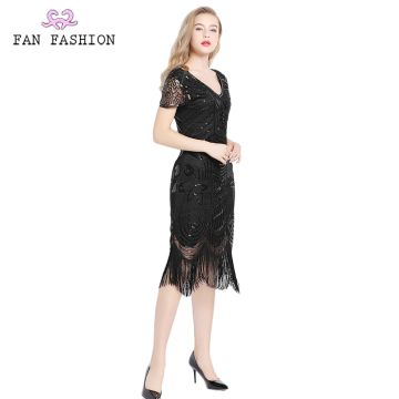 Sequin Cap Sleeve Black Dresses