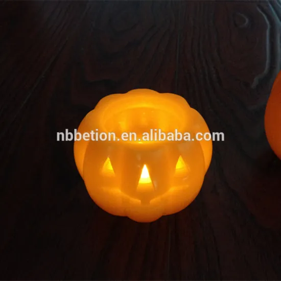Halloween gift pumpkin shape led candle flameless real wax led candle flameless led candle