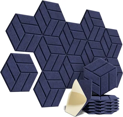 12mm Architectural Acoustics Hexagon Felt Sound Absorbing Wall Panel