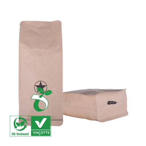 500g block bottom paper coffee bag with zipper