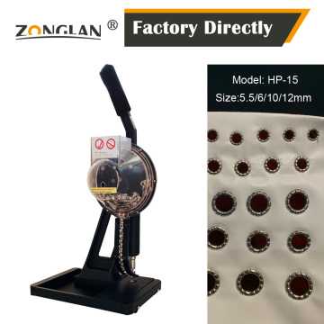 ZONGLAN Semi automatic Eyelet Punching Machine 5.5mm 6mm 10mm 12mm for banners, advertising materials, tags