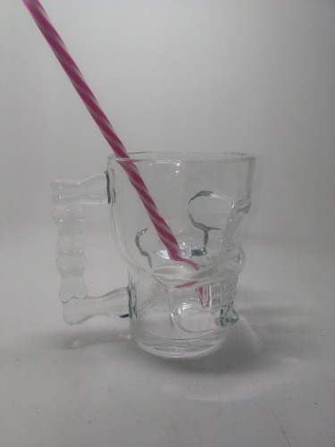 Drinkware clear double wall glass mug with handle