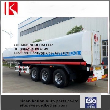 Tri axle 40000 liters oil tank trailer / petrol transport trailer / fuel tanker trailer for sale
