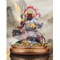 White Marble Seated Statue of the Martial God of Wealth (Zhao Gongming)