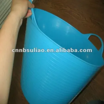 blue garden bucket,flexible plastic bucket