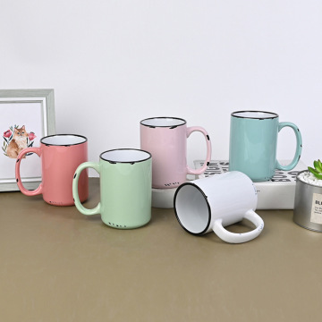 Tazza di caffè in ceramica rustica di sublimazione rustica stampata per regalo promozionale