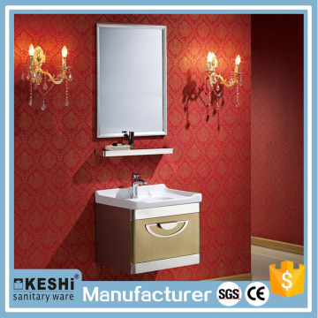 Simple wall mounted design with special handle bathroom cabinet