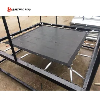 Discounted Custom Elastic Jumping Park & Trampoline Mats in Black