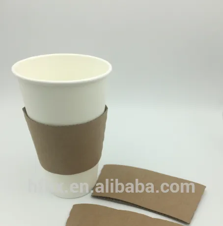 8oz custom company Logo printed paper cup craft sleeves