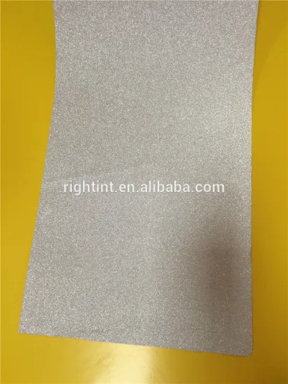 silver glitter film with dots