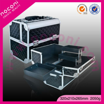 custom aluminum cosmetic case/cosmetic display case/beauty cosmetic case