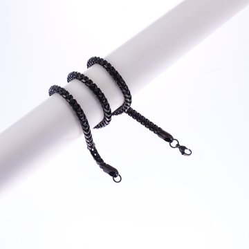 Hot Selling Stainless Steel Chopin Chain Necklace Jewelry with Gold Plating and Wheat Design