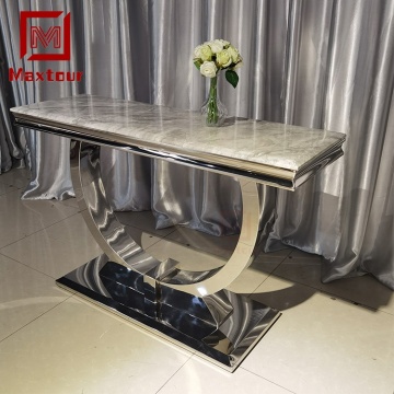 Luxury Modern Stainless Steel Arianna Console Table for UK Living Rooms