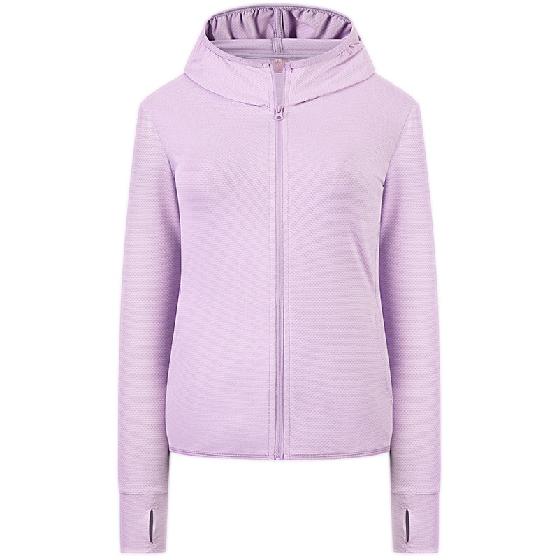 Women's Hoodie Zip Long Sleeve Shirts Sun-Proof Clothing