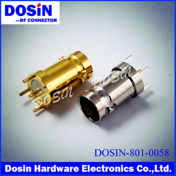 Gold /Nickel Plated Straight Solder Female DIP BNC for PCB Appliance