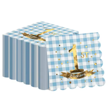 Birthday Party Disposable Paper Napkins with Printed Pattern