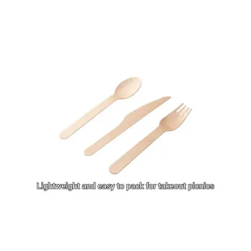 Cucchiai, forchette e coltelli in legno biodegradabili