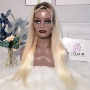 613 Full Lace Wig Human Hair,Brazilian 613 Blonde Full Lace Human Hair Wig,40 Inch 0mbre T4/613 Lace Front Wig Human Hair
