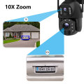 Y11 lente dupla 16x Zoom PTZ WiFi Solar Battery Powered Network Security Camera