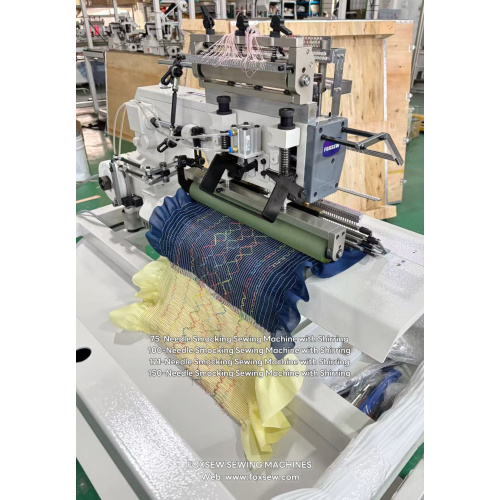 Mesin Jahit Smocking Chainstitch Ganda 75-Jarum dengan Shirring