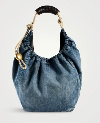 Denim shoulder bag