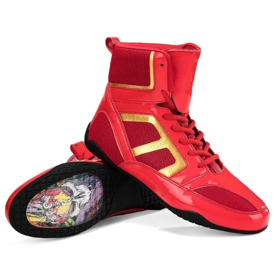 Professional Men's Cricket Batting Shoes with Sporty Design and Boxing Boot Features