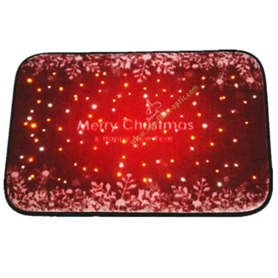 KEPUAI LED Star Light Floor Mats - Christmas Starry Fiber Optic Carpet