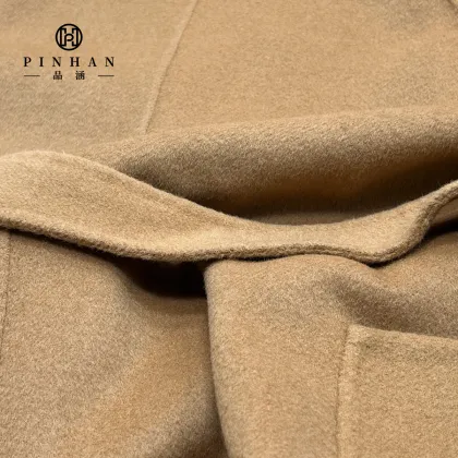 High-Quality Hand-stitched Tweed Woolen Trench Coat for Women