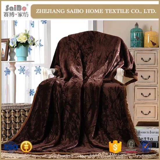 Wave jacquard flannel composite warm blanket