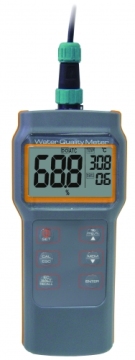 Handheld Multiparameter pH/Conductivity/Salt/DO/Temperature Meter 5 in 1 IP67 ATC Datalogger AZ8602