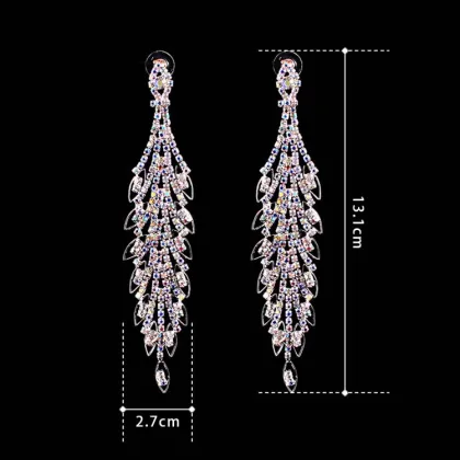 Retro Crystal Diamond Earrings For Girl