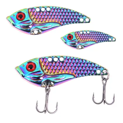 XUHANG BZV06 Zinc Fish Metal Vibe Fishing Lure with BKK Treble Hook