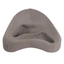 Grey Fabric Comfort Yoga Pouf Pillow Meditation Cushion
