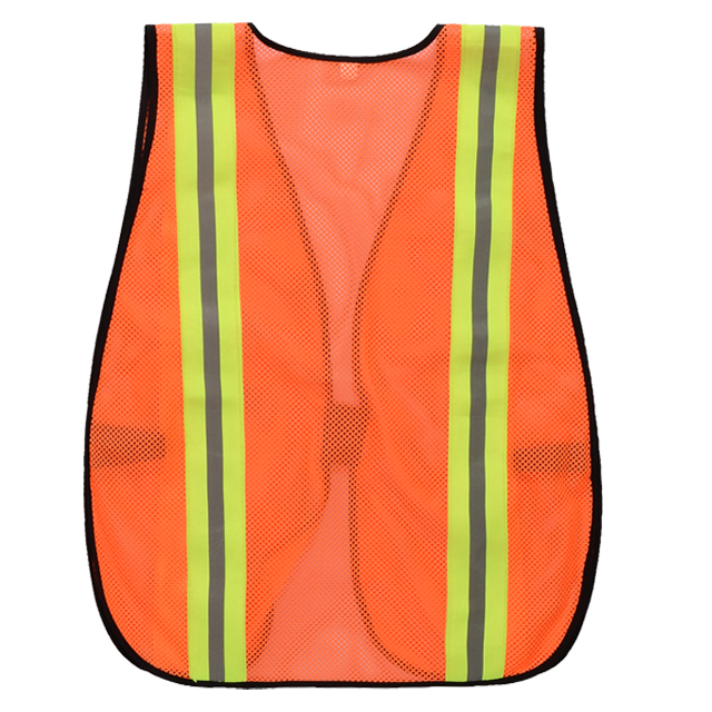 Safety vest closure by elastic