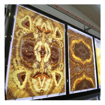 Copritura da parete con sfondo in marmo di pietra traslucida retroilluminata