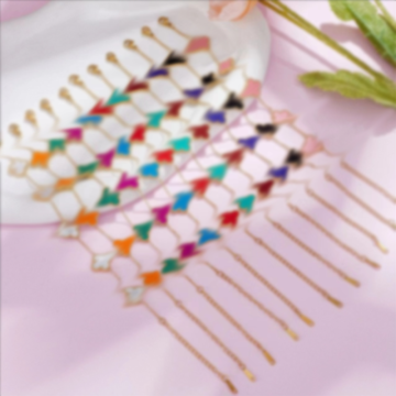 Bracciale a quattro foglie in acciaio inossidabile 316L in acciaio inossidabile 316L in oro di alta qualità