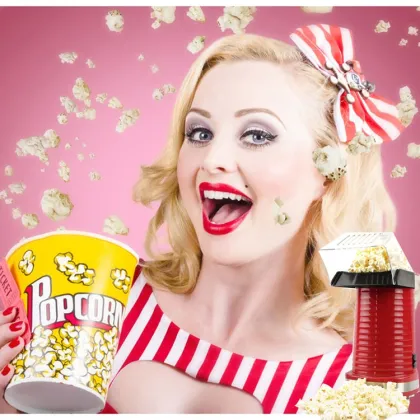 Multifunctional Nostalgia Hot Air Popcorn Maker - Mini Hot Sell Electric Popcorn Machine