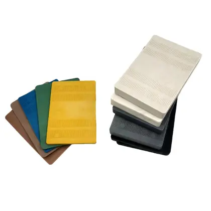 Solid plastic shim packer