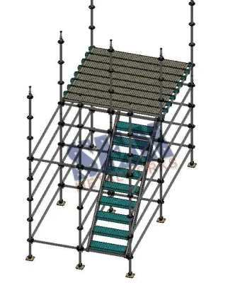 Q235 Steel Ringlock Systems Scaffold , Sgs Scaffolding , Construction Scaffolding