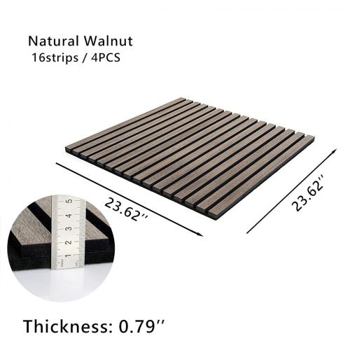 Wood Wall Acoustic Panel Eco-friendly wall decoration natural wood slat akupanel Supplier