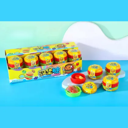 Burger Gummy – Mini Burger Shape, Multi-Layer Texture – Fun & Delicious Creative Candy