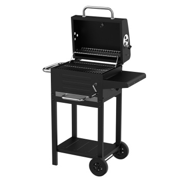 Garden Heavy Duty Barbecue Adjustable Height Trolley Barbeque Charcoal BBQ Grills with Smoker Function